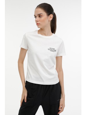 Lumberjack Wb Anna 11 4fx Ekru Kadın Kısa Kol T-Shirt