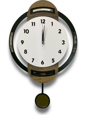 STE Desing Duvar Dekorasyon Saati,duvar Saati, Ahşap Saat, Sarkaçlı Saati Ahşap Sarkaçlı Duvar Saati,wall Clock