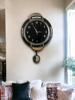 STE Desing Duvar Dekorasyon Saati,duvar Saati, Ahşap Saat, Sarkaçlı Saati Ahşap Sarkaçlı Duvar Saati,wall Clock