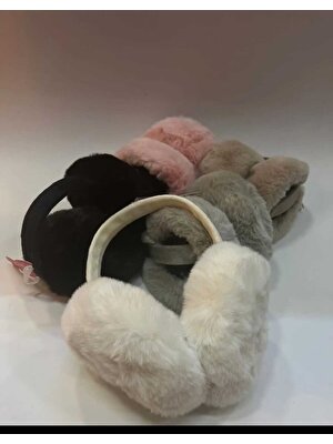 Peluş Diyarı Katlanabilir Soğuktan Koruyucu Tüylü Peluş Kulaklık