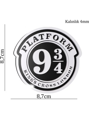 Nana Art Harry Potter Platform 9 3/4 Kaymaz Tabanlı Bardak Altlığı (8,7 Cm)