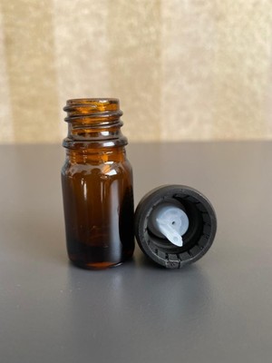 Ziylan 5 ml Amber Boş Cam Şişe İçten Damlalıklı 100 Adet