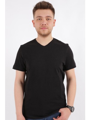 Cazador 4601 Erkek V Flamlı T-Shirt