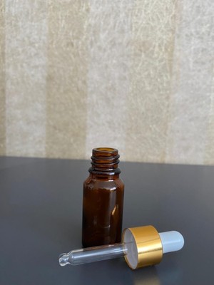 Ziylan 10 ml Amber Cam Şişe Cam Damlalıklı Sarı Kapak Beyaz Emzik 100 Adet