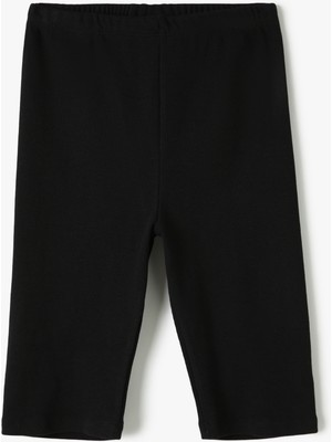 Koton Kısa Tayt Ribanalı Beli Lastikli Pamuklu