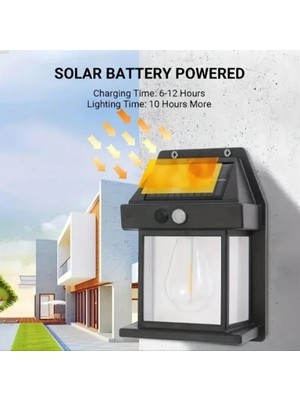 Chance Gift Güneş Enerjili Bahçe LED Ampul Hareket Sensörlü Bahçe LED Su Geçirmez 3 Mod'lu Solar LED
