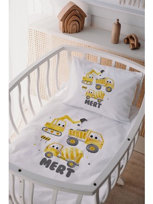 Lilabio  Pamuk Saten Anne Yani Beşik Nevresim Takımı (60 x 100 cm)