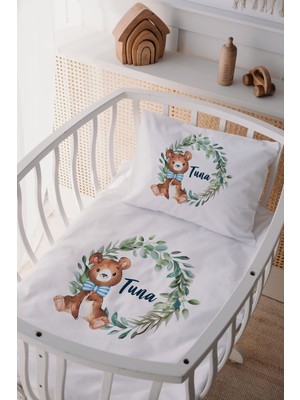 Lilabio  Pamuk Saten Anne Yani Beşik Nevresim Takımı (60 x 100 cm)