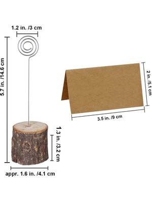 Passing 30 Adet Ahşap Yer Kartı Sahipleri Girdap Tel Kraft Yer Kartları Rustik Ahşap Masa Numarası Sahipleri Standları Isim Kartları Tutucu (Yurt Dışından)