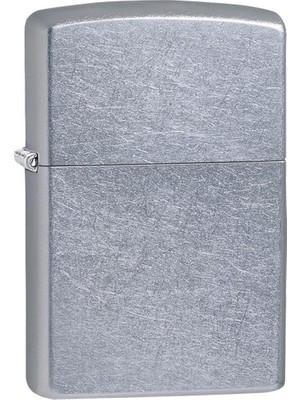 Zippo 207 Regular Street Chrome Çakmak Rüzgar Geçirmez Metal Alaşım ile Hediye Seçeneği