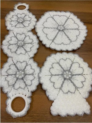 Ontic El Örgüsü Dolgun Ilmek Papatya Banyo Lifi Kaliteli İplikten Üretilmiş