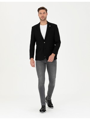 Pierre Cardin Erkek Siyah Slim Fit Ceket 50285094-VR046