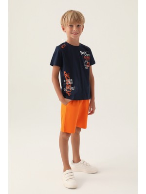 RolyPoly Felling Happy Lacivert Erkek Çocuk Bermuda Takım