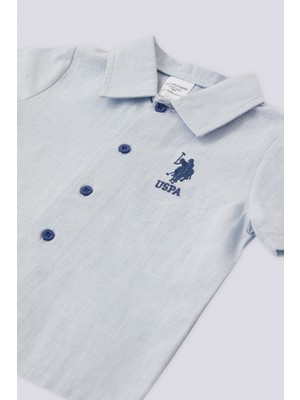 U.S. Polo Assn. Lisanslı Shirt İndigo Erkek Bebek Takımı