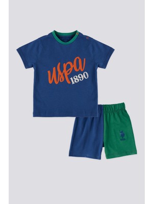 U.S. Polo Assn. Lisanslı Summery Cobalt Erkek Bebek Takımı