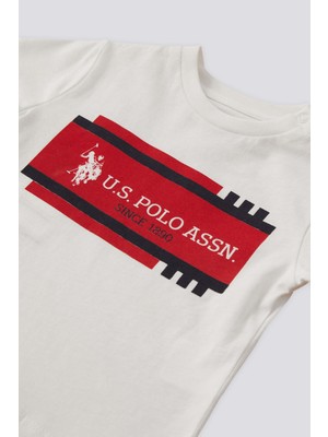 U.S. Polo Assn. Lisanslı Written Krem Erkek Bebek Takımı