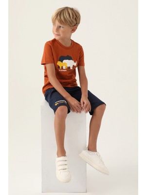 RolyPoly Stronger Together Kahverengi Erkek Çocuk Kapri Takım