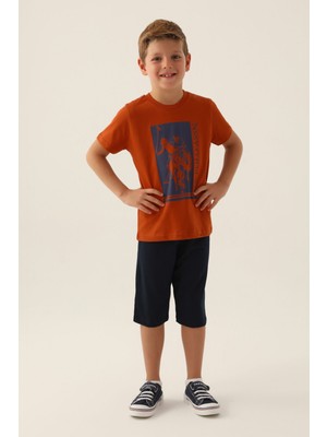 U.S. Polo Assn. Lisanslı Sword Kahverengi Erkek Çocuk Kapri Takım