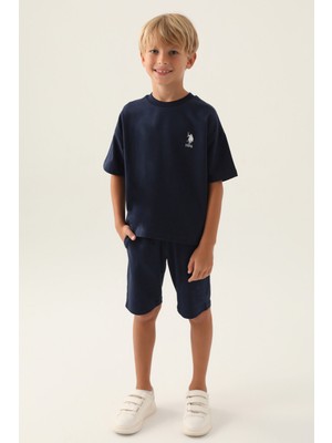 U.S. Polo Assn. Lisanslı Straight Lacivert Erkek Çocuk Bermuda Takım