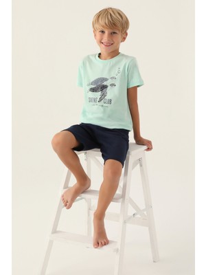 Arnetta Erkek Çocuk Mavi Bermuda Takım