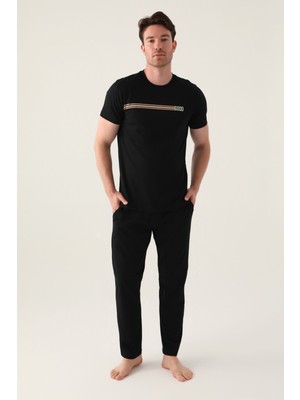 Arnetta Good Siyah Erkek Pijama Takımı