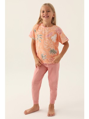 Rolypoly Kız Çocuk Turuncu Pijama Takımı