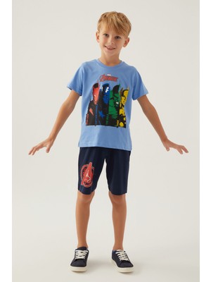 Avangers Thor Indigo Erkek Çocuk Bermuda Takım