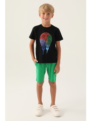 Rolypoly Erkek Çocuk Siyah Bermuda Takım