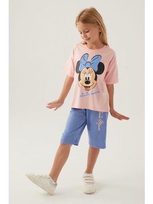 Minnie Mouse Smile Somon Kız Çocuk Kapri Takım