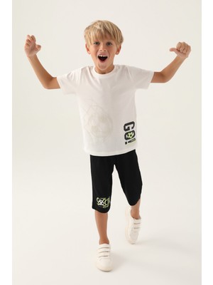 RolyPoly Goals Krem Erkek Çocuk Kapri Takım