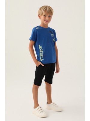 Rolypoly Erkek Çocuk Mavi Bermuda Takım