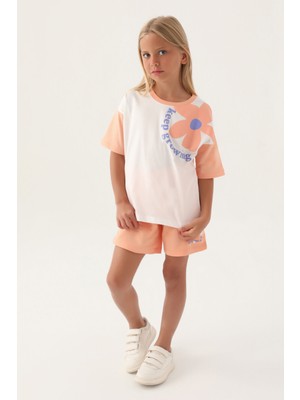 Rolypoly Kız Çocuk Turuncu Şort Takım