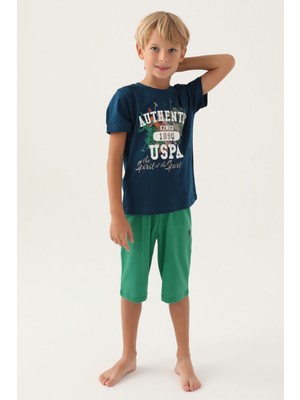U.S. Polo Assn. Lisanslı Sport Lacivert Erkek Çocuk Kapri Takım