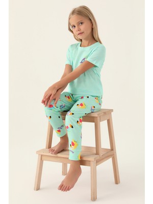 RolyPoly Jungle Yeşil Kız Çocuk Pijama Takımı