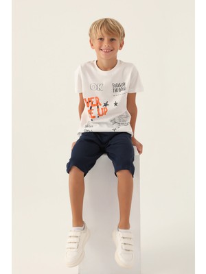 Rolypoly Erkek Çocuk Beyaz Kapri Takım