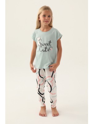 Rolypoly Kız Çocuk Mavi Pijama Takımı