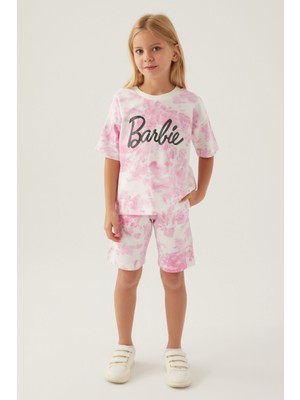 Barbie Written Pembe Kız Çocuk Bermuda Takım