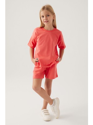 Rolypoly Kız Çocuk Pembe Şort Takım