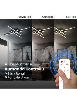 Catluz Gold 3 Işık Rengi #2 LED Tavan Lambası,avize,modern Aydınlatma,dekoratif Işık