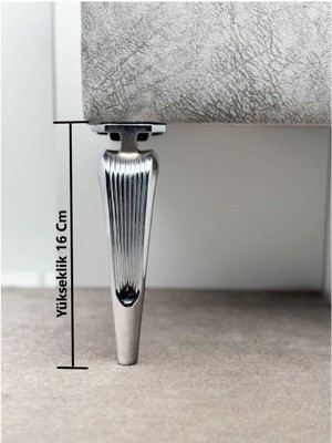 Koldoor Legend Krom Mobilya Koltuk Ayağı Chester Komidin Tv Ünitesi Vestiyer Ayağı 16 cm 1 Adet