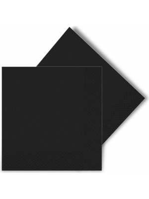 Balonevi TPL1634 Siyah Peçete, 33X33 cm 16 Adet