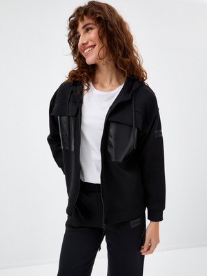 Faik Sönmez Mıcromodal Slogan Detaylı Eşofman Üst 68335