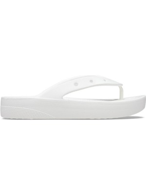 Crocs Classic Platform Flip W Kadın Beyaz Terlik 207714-10010