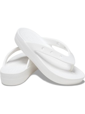 Crocs Classic Platform Flip W Kadın Beyaz Terlik 207714-10010