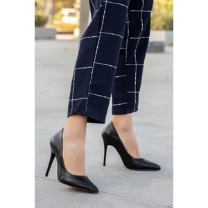 Kadın Stiletto Siyah Cilt