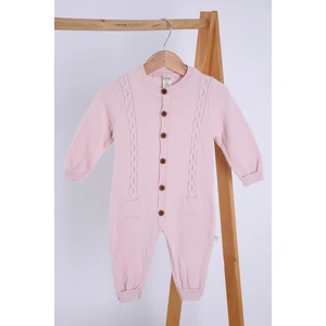 Baby Hola Babyhola Organik  Triko Kız Erkek Bebek Çocuk Bereli Tulum Takım 5717