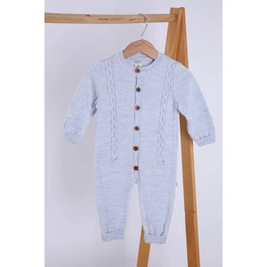 Baby Hola Babyhola Organik  Triko Kız Erkek Bebek Çocuk Bereli Tulum Takım 5717