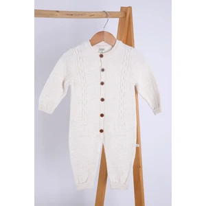 Baby Hola Babyhola Organik  Triko Kız Erkek Bebek Çocuk Bereli Tulum Takım 5717