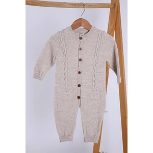 Baby Hola Babyhola Organik  Triko Kız Erkek Bebek Çocuk Bereli Tulum Takım 5717