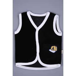 Baby Hola  Kız Erkek Bebek Kadife Baskılı Cepli Yelek 3298